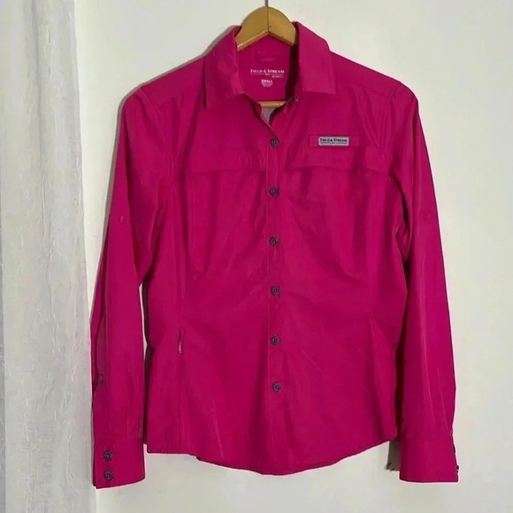Field & Stream Tops - FIELD & STREAM Women’s Small Pink Button Down Outdoor Fishing Long Sleeve